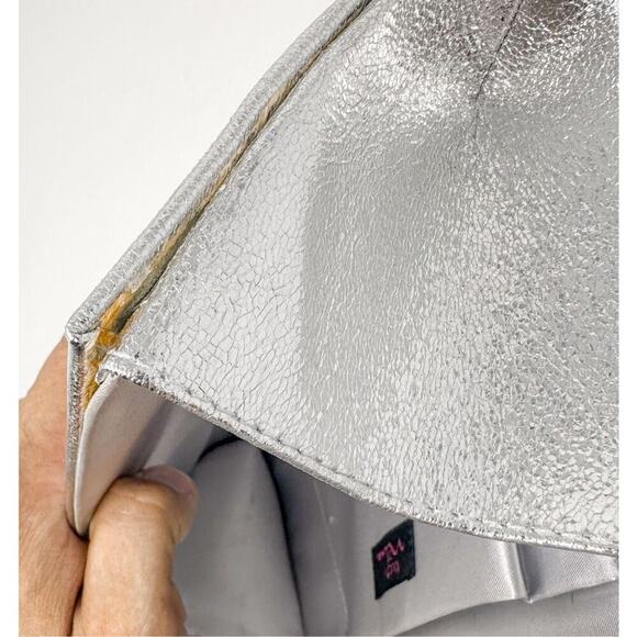 Vintage Touch of Nina Women's Metallic Magnetic Clutch Shoulder Bag Silver OS - Picture 11 of 12